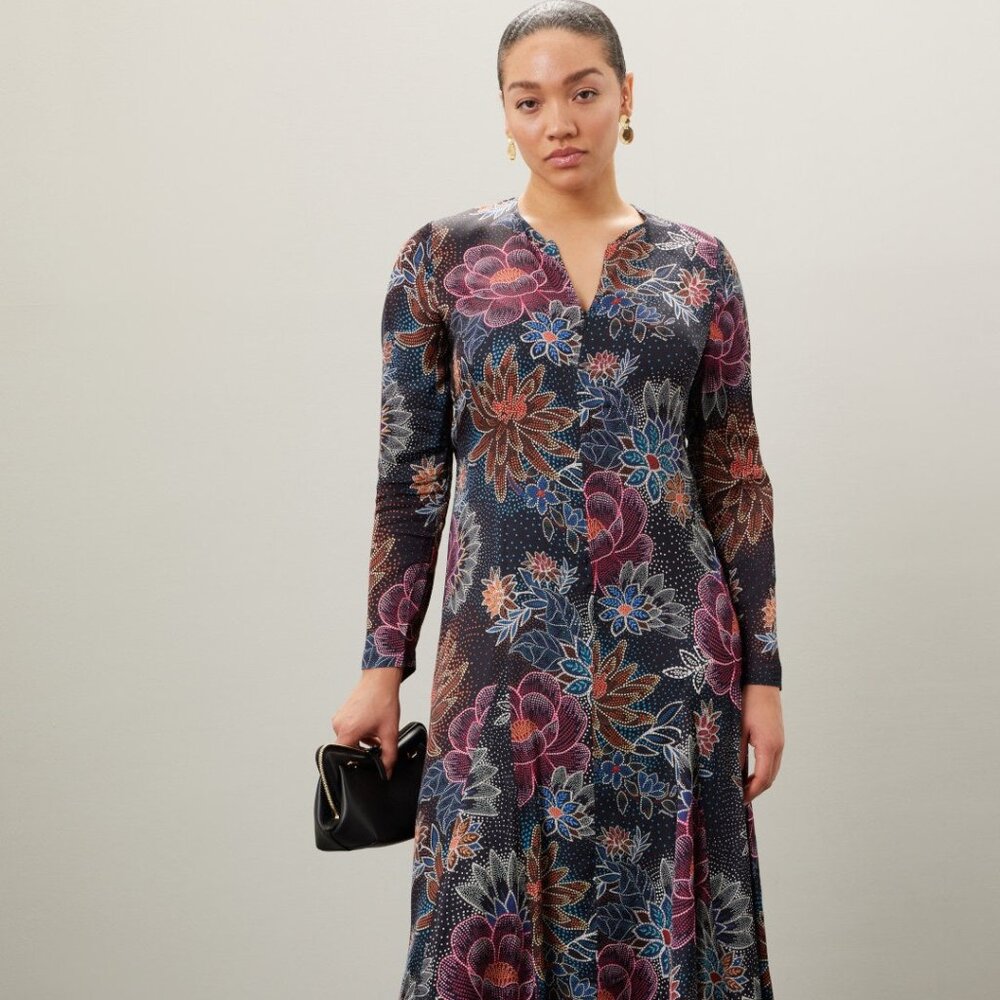 Blue Floral Maxi Dress